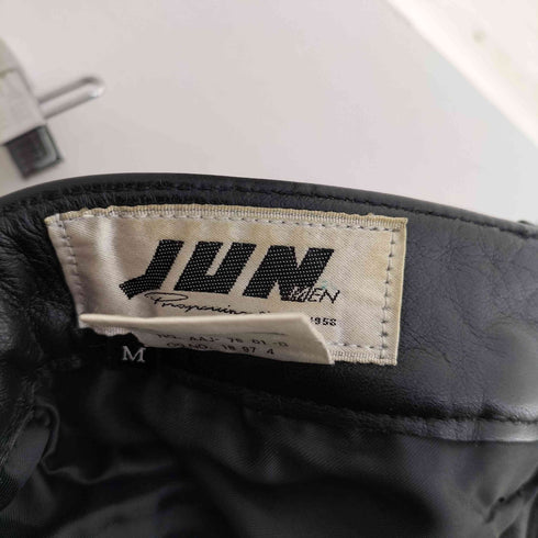 ジュンメン JUN MEN 旧タグ カウレザー ストレートパンツ メンズ JPN:M