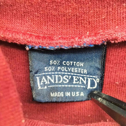 ランズエンド LANDS END 90S USA製 タートルネック カットソー メンズ import:M