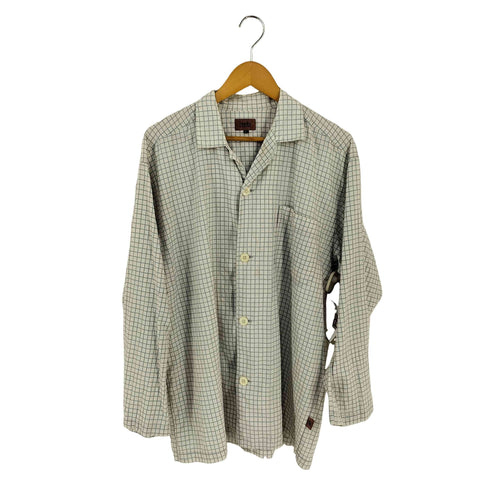 タケオキクチ TAKEO KIKUCHI オープンカラー グラフチェック コットンL/Sシャツ パジャマシャツ メンズ JPN:L