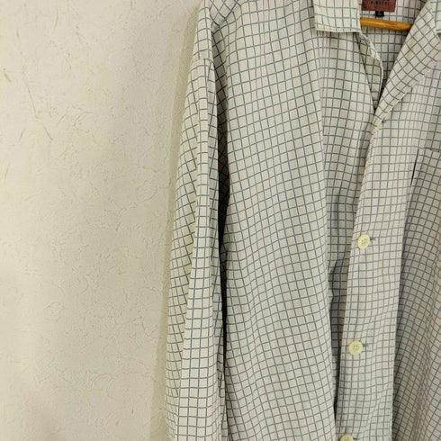 タケオキクチ TAKEO KIKUCHI オープンカラー グラフチェック コットンL/Sシャツ パジャマシャツ メンズ JPN:L