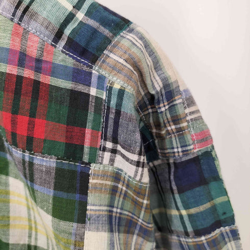ラルフローレン RALPH LAUREN チェック柄パッチワークシャツ メンズ JPN:M