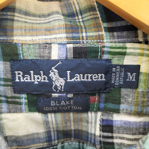 ラルフローレン RALPH LAUREN チェック柄パッチワークシャツ メンズ JPN:M