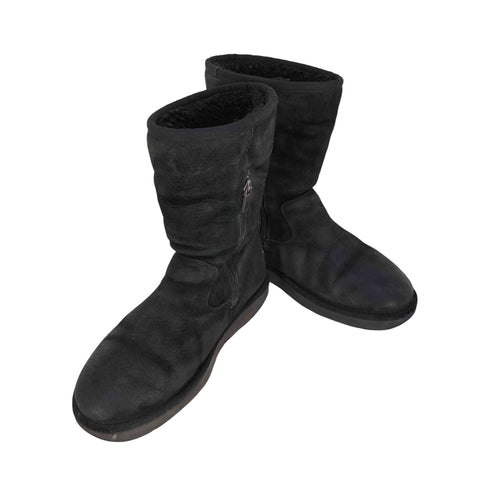 アグオーストラリア UGG Australia PIERCE ピアス サイドジップ レザー ムートンブーツ レディース JPN:24