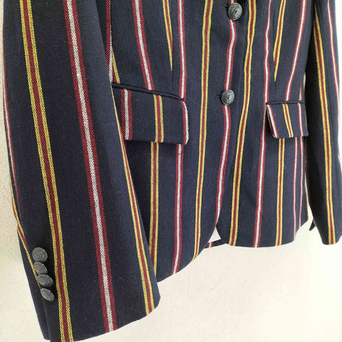 ブルックスブラザーズレッドフリース BROOKS BROTHERS REDFLEECE ストライプ2Bテーラードジャケット レディース US:6