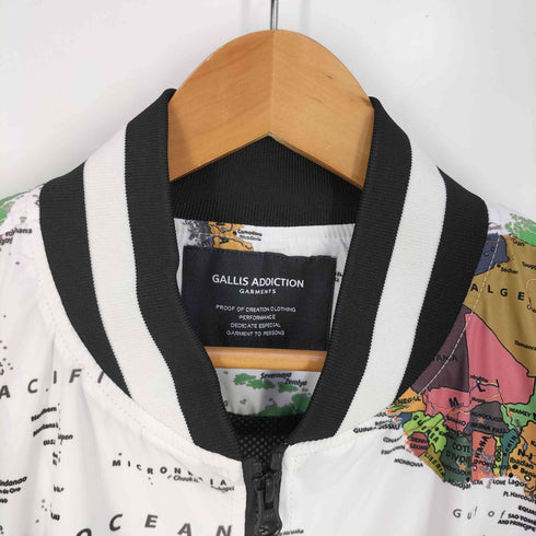 ガリスアディクション GALLIS ADDICTION マップ 地図柄 裏地メッシュ ブルゾン メンズ JPN:5