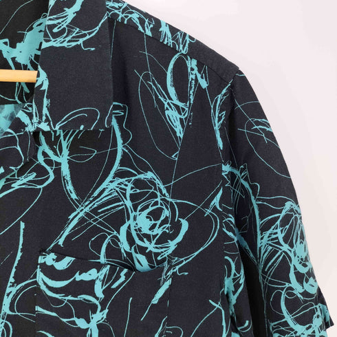 ゲス GUESS FLORAL SCRIBBLE PRINTED SHIRT フローラル スクリブル プリンテッド シャツ メンズ import:M