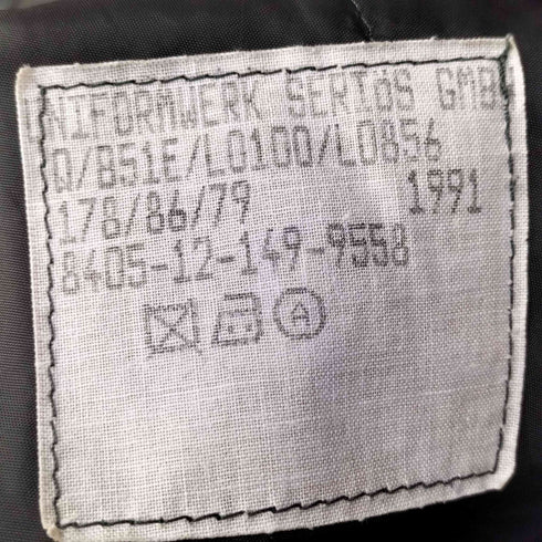 ジャーマンアーミー GERMAN ARMY 90S 1991年会計 ドレス トラウザーズ メンズ 178/86/79