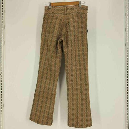 リーバイス Levis 60-70S STA-PREST スタプレスト スタプレ 金タブ ビッグE 42TALONジップ ボタン裏 531 刻印 総柄 ジャガード ブーツカット フレア パンツ メンズ
