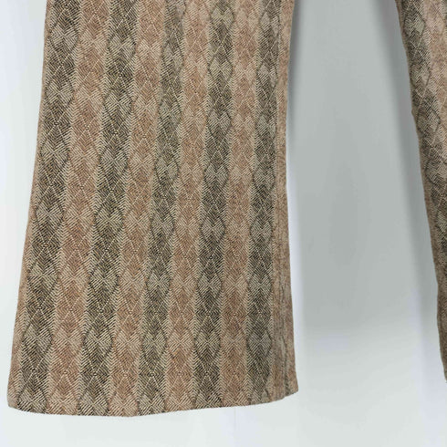 リーバイス Levis 60-70S STA-PREST スタプレスト スタプレ 金タブ ビッグE 42TALONジップ ボタン裏 531 刻印 総柄 ジャガード ブーツカット フレア パンツ メンズ
