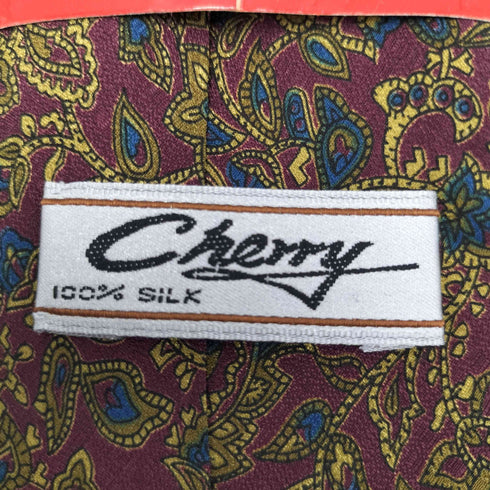 CHRRRY ペイズリー 総柄 シルク ネクタイ メンズ