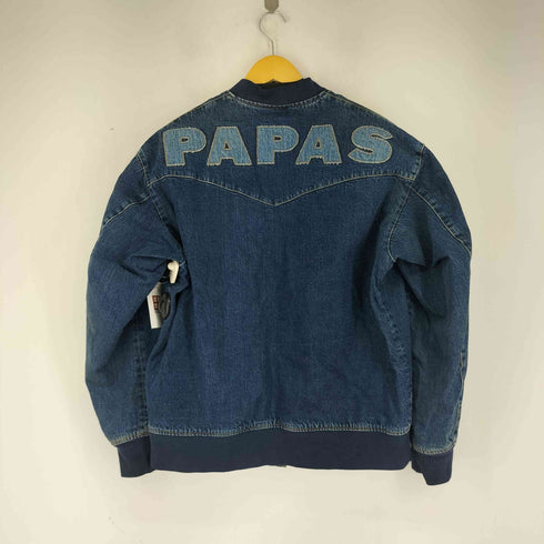 パパス papas デニム ボンバージャケット 裏地チェック メンズ JPN:L