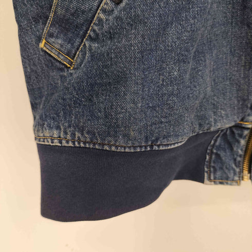 パパス papas デニム ボンバージャケット 裏地チェック メンズ JPN:L