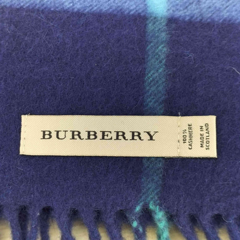 バーバリー BURBERRY チェック柄フリンジマフラー レディース
