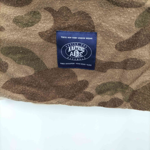 アベイシングエイプ A BATHING APE 裏地フリース カモ柄マフラー メンズ
