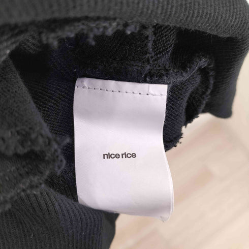 nice rice ハーフボタン 襟付きスウェット メンズ