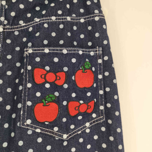 EAHO フロントロゴ刺繍 ドットデニムパンツ レディース JPN:M