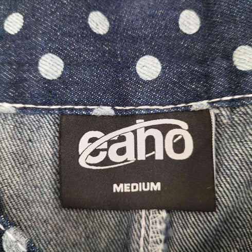 EAHO フロントロゴ刺繍 ドットデニムパンツ レディース JPN:M