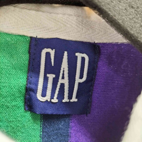 ギャップ Gap 90-00S OLD マルチカラー L/S ポロシャツ メンズ import:M