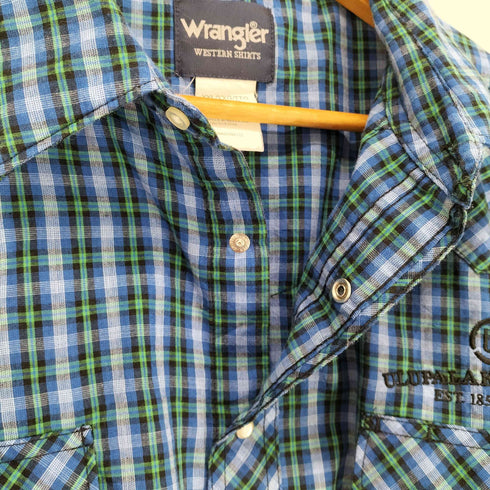 ラングラー Wrangler チェック柄フロント刺繍ウエスタンシャツ メンズ JPN:XXL