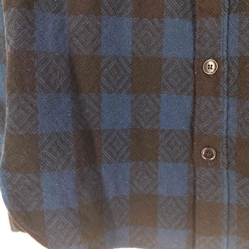 テンダーロイン TENDERLOIN ウール バンドカラー チェックシャツ メンズ JPN:XS