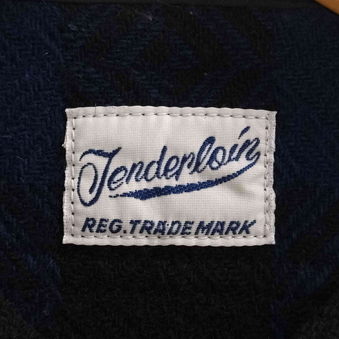 テンダーロイン TENDERLOIN ウール バンドカラー チェックシャツ メンズ JPN:XS