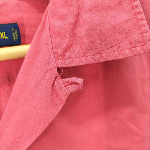 ポロラルフローレン POLO RALPH LAUREN スモールポニー刺繍 S/S シルクリネンシャツ メンズ import:XL