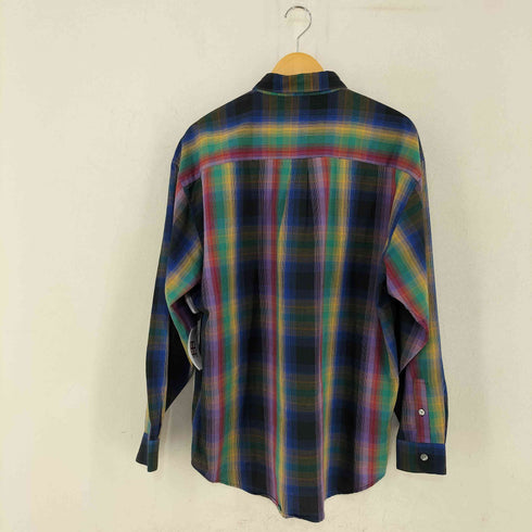 ペリーエリスポートフォリオ PERRY ELLIS PORTFOLIO スリランカ製 フラップポケット チェックシャツ メンズ JPN:L