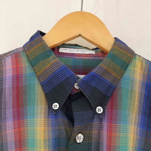 ペリーエリスポートフォリオ PERRY ELLIS PORTFOLIO スリランカ製 フラップポケット チェックシャツ メンズ JPN:L