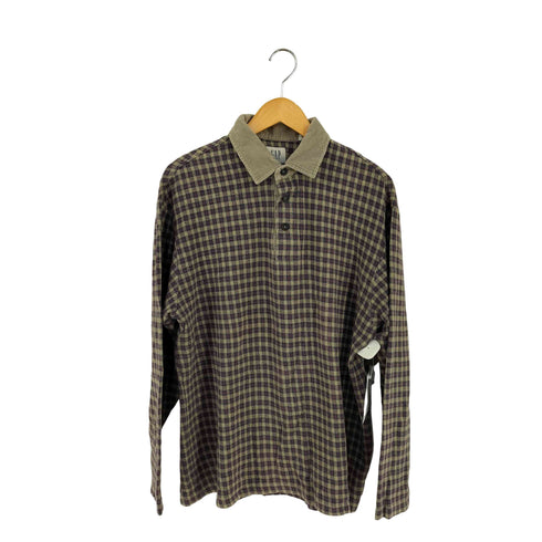 ギャップ Gap MADE IN NORTHERN MARIANA ISLAND OLD GAP 襟コーズ チェックL/Sポロシャツ メンズ