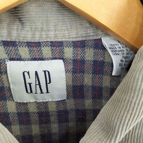 ギャップ Gap MADE IN NORTHERN MARIANA ISLAND OLD GAP 襟コーズ チェックL/Sポロシャツ メンズ