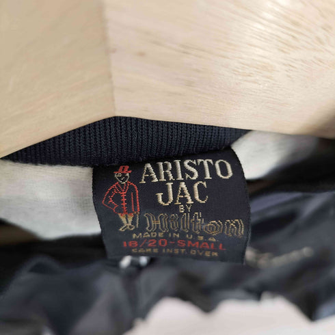 アリストジャック ARISTO JAC 60-70s MADE IN USA フロントチェーン刺繍 バックプリント スタジャン ROBIN ZIPPER メンズ 18/20 - SAMLL