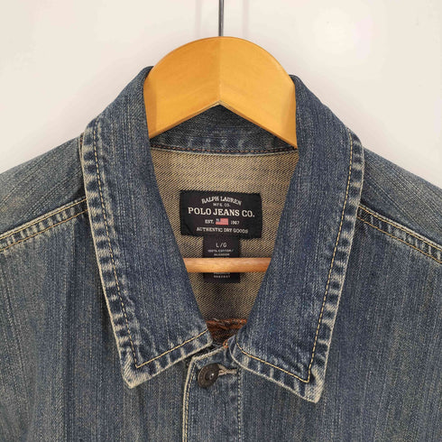 ポロジーンズカンパニーラルフローレン POLO JEANS COMPANY RALPH LAUREN モーリシャス製 デニムジャケット メンズ import:L
