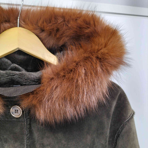 DAMSELLE NEW YORK ファー ムートン コート レディース import:L