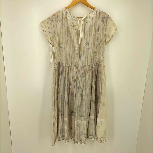 トリココムデギャルソン tricot COMME des GARCONS AD2014 フラワープリントギャザーノースリーブワンピース レディース JPN:S