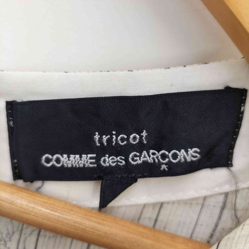 トリココムデギャルソン tricot COMME des GARCONS AD2014 フラワープリントギャザーノースリーブワンピース レディース JPN:S