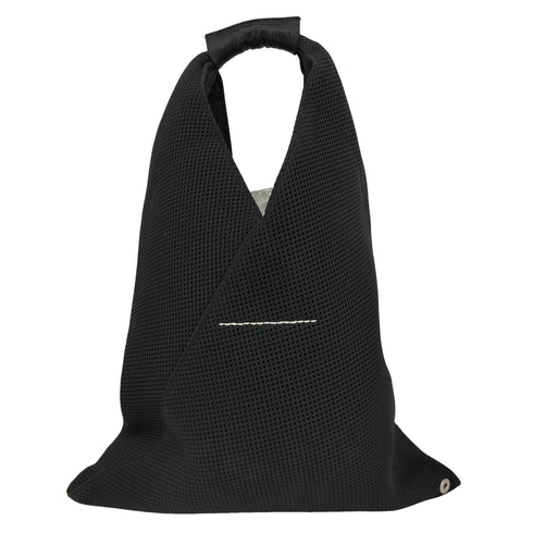 エムエムシックスメゾンマルジェラ MM6 Maison Margiela メッシュ レザーハンドル ジャパニーズ クラシック スモール ハンドバッグ レディース
