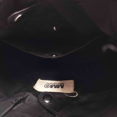 エムエムシックスメゾンマルジェラ MM6 Maison Margiela メッシュ レザーハンドル ジャパニーズ クラシック スモール ハンドバッグ レディース