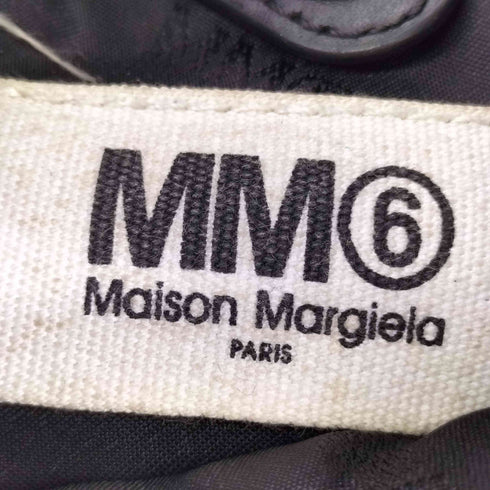 エムエムシックスメゾンマルジェラ MM6 Maison Margiela メッシュ レザーハンドル ジャパニーズ クラシック スモール ハンドバッグ レディース