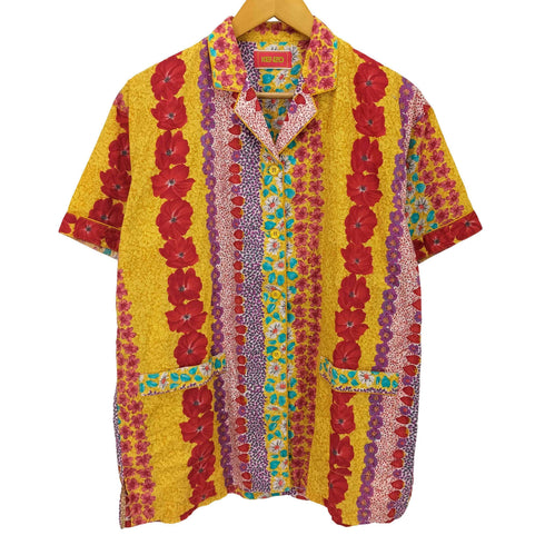 ケンゾーパリス KENZO PARIS ボタニカル柄 ハイビスカスアロハシャツ レディース JPN:M