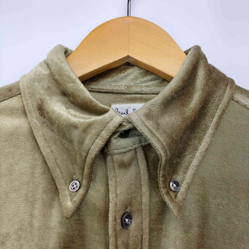 ポールスミス Paul Smith パイル地 ボタンダウン L/S シャツ レディース import:M