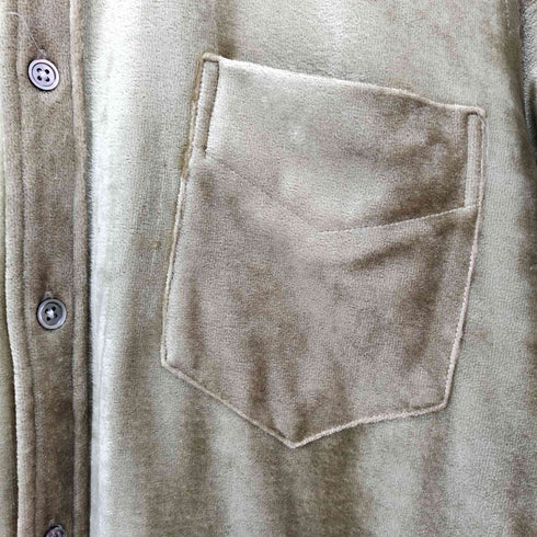 ポールスミス Paul Smith パイル地 ボタンダウン L/S シャツ レディース import:M