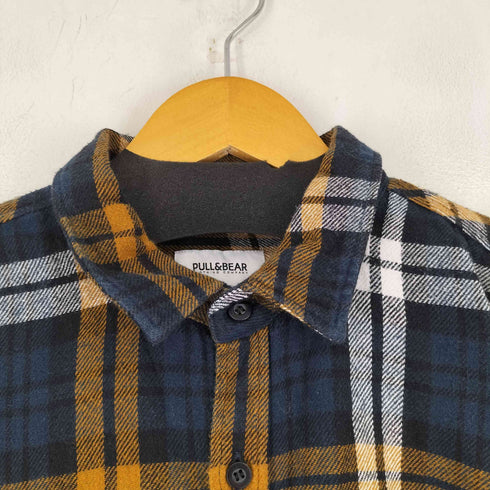 プルアンドベア PULL&BEAR REGULAR FIT タータンチェックネルシャツ メンズ XL