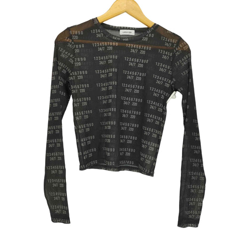 ラグアジェム LAGUA GEM NUMBER PRINT SHEER レディース FREE