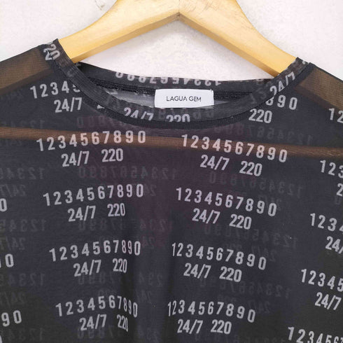 ラグアジェム LAGUA GEM NUMBER PRINT SHEER レディース FREE