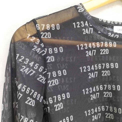 ラグアジェム LAGUA GEM NUMBER PRINT SHEER レディース FREE