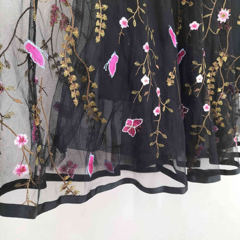 Dorry Doll フラワーカラー刺繍レースフィット&フレアードレス sweet レディース JPN:38