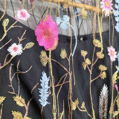 Dorry Doll フラワーカラー刺繍レースフィット&フレアードレス sweet レディース JPN:38