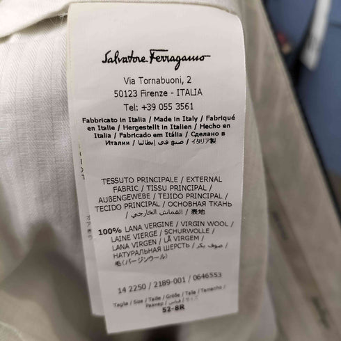 サルヴァトーレフェラガモ Salvatore Ferragamo センタープレス スラックスパンツ メンズ 52