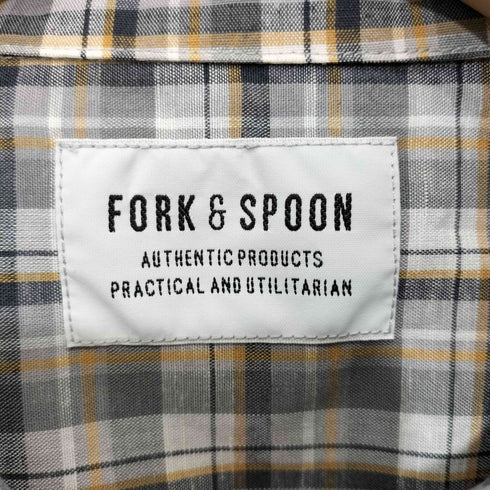 フォークアンドスプーン FORK&SPOON オープンカラーチェックシャツ メンズ 5