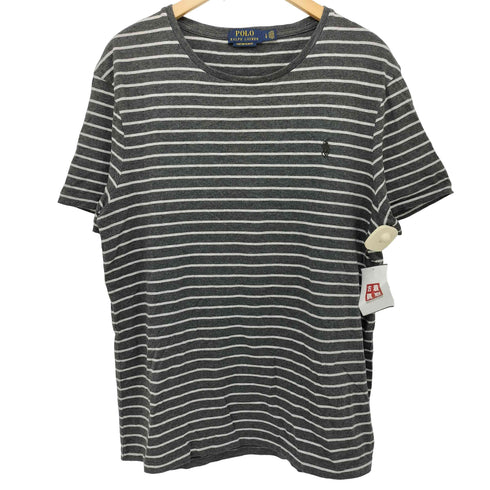 ポロラルフローレン POLO RALPH LAUREN ポニー刺繍 ボーダー柄 UネックTシャツ メンズ LG